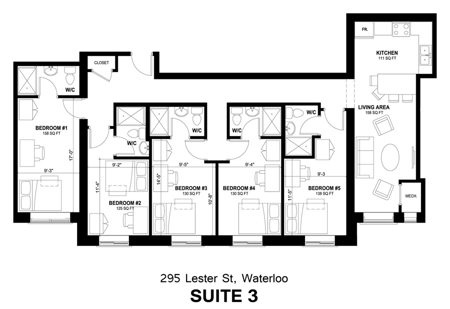 295 Lester Street - Suite #3 Layout